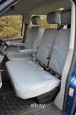 VW Transporter T5 EXTRA Heavy Duty Grey Van Seat Covers Tight Genuine Fit