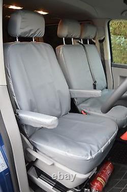VW Transporter T5 EXTRA Heavy Duty Grey Van Seat Covers Tight Genuine Fit