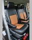 Vw Transporter T5 Minibus 9 Seater Tailored Van Seat Covers Black & Tan