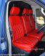 Vw Transporter T6 Genuine Fit Van Seat Covers Red Diamonds Waterproof No Logos