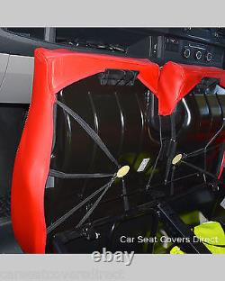 VW Transporter T6 Genuine Fit Van Seat Covers Red Diamonds Waterproof No Logos