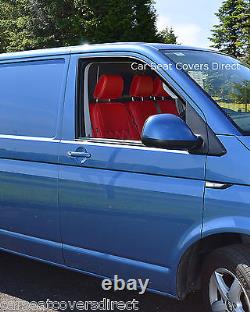 VW Transporter T6 Genuine Fit Van Seat Covers Red Diamonds Waterproof No Logos