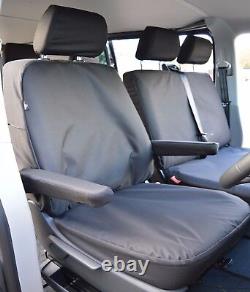 VW Transporter T6 Genuine Fit Waterproof Heavy Duty Tailored Seat Covers Black