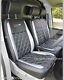 Vw Transporter T6 Tailored Genuine Fit Van Seat Covers Black & Silver Diamonds