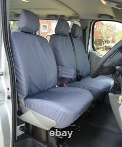 Vauxhall Vivaro Minibus 2001-06 Waterproof 9 Seats (WithArmrest) Grey Seat Covers