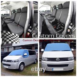 Vw T5 Caravelle (2003-2015) Front Seat Covers & Screen Wrap (blue) 190 103 B