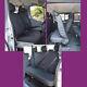 Waterproof Minibus 9 Black Seat Covers (witharmrest) For Nissan Primastar 2006-14