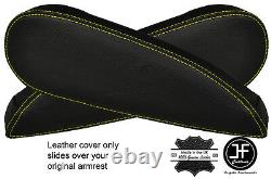 Yellow Stitch 2x Seat Armrest Leather Covers Fits Citroen C4 Picasso Vtr+ 06-13