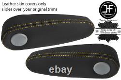 Yellow Stitch 2x Seat Armrest Real Leather Cover Fits Lexus Rx400 H 2004-2009