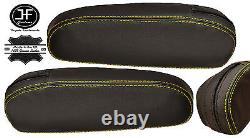 Yellow Stitching 2x Seat Armrest Leather Covers Fits Kia Sedona 1998-2006